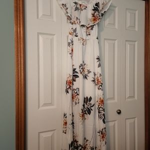 White Floral Maxi Dress